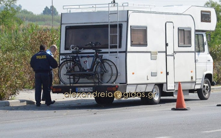 Αναστάτωση σε βενζινάδικο στην Εγνατία Οδό -Οδηγός τροχόσπιτου ισχυρίζεται ότι είναι παγιδευμένο με βόμβα (εικόνες)